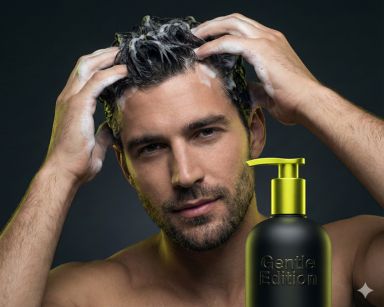 MEN USING SHAMPOO ON HAIR