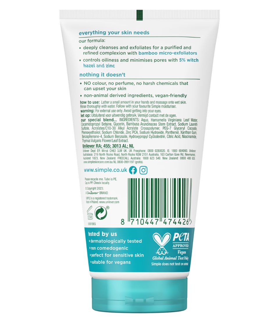 Simple Skincare Daily Skin Detox Clear Pore Scrub (150ml) | Price in Bangladesh - Image 3