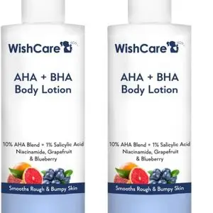 lightweight texture wishcare aha bha body lotion