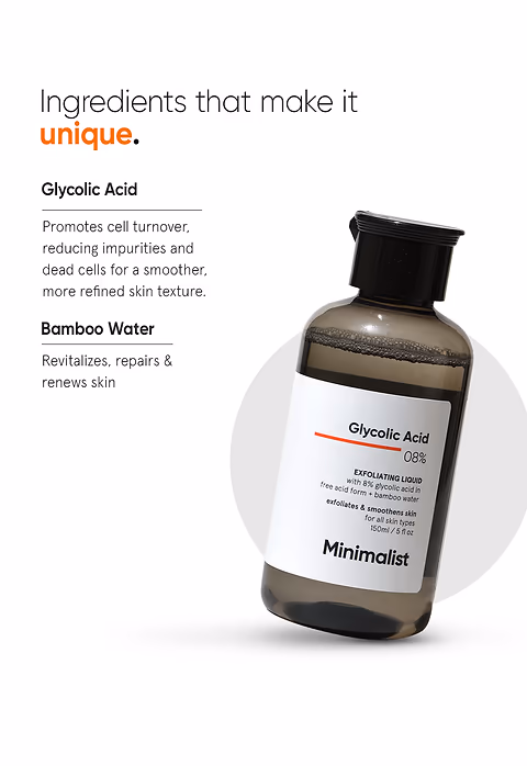 glycolic acid for exfoliation and glow