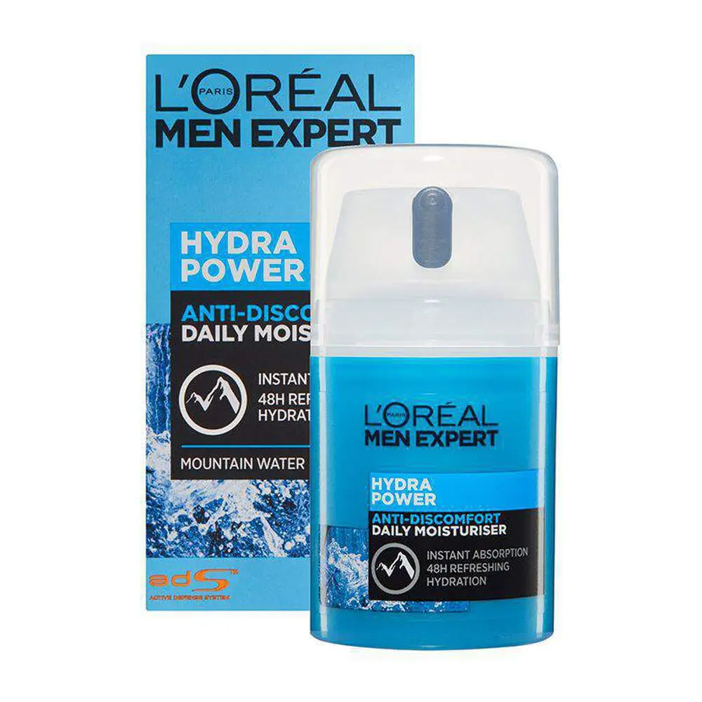 man using hydra power moisturizer daily skincare routine