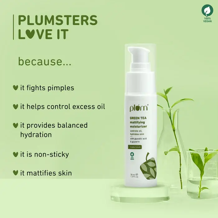 how to apply Plum Green Tea Mattifying Moisturizer