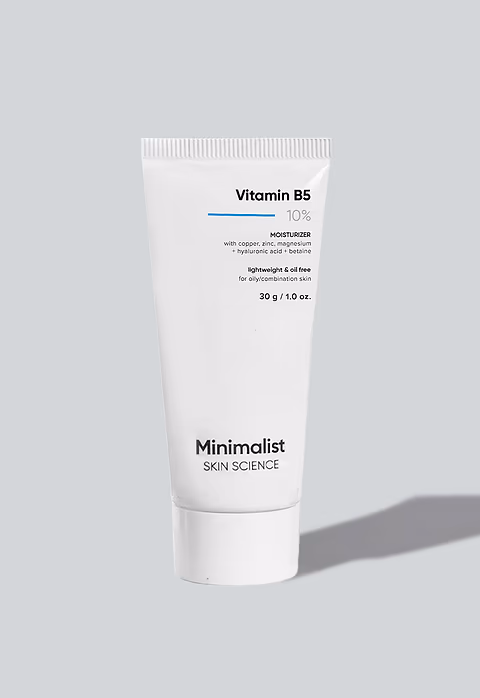 Vitamin B5 10% Moisturizer for acne skin hydration