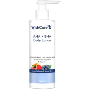 wishcare AHA BHA body lotion packaging