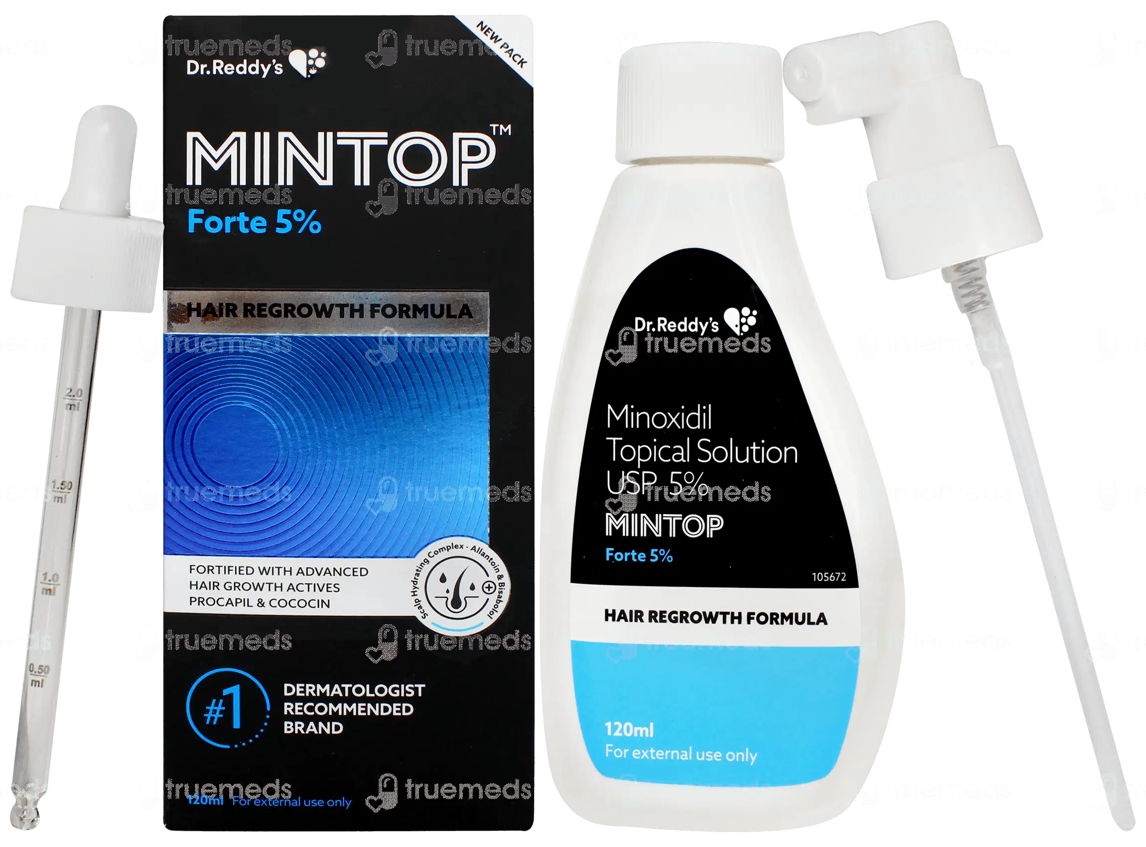 Mintop Forte 5% for thinning hair improvement