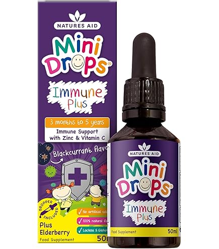 Natures Aid Immune Plus Mini Drops for infants immunity
