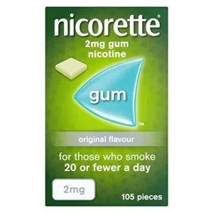 Nicorette Original 2mg Nicotine Gum stop smoking aid