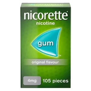 Nicorette Original 4mg Nicotine Gum stop smoking aid