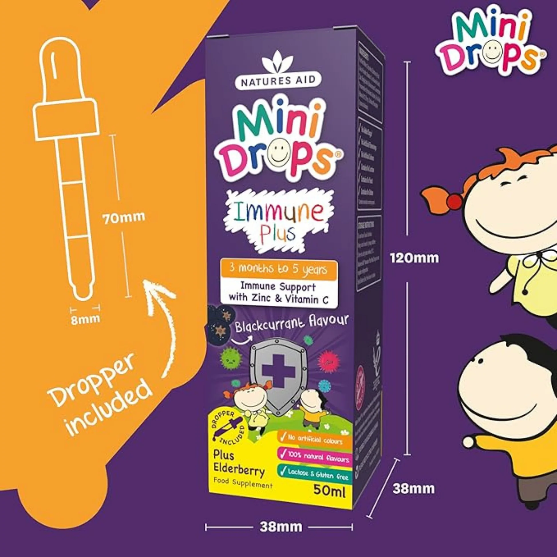 vitamin drops for children immunity with vitamin c and zinc