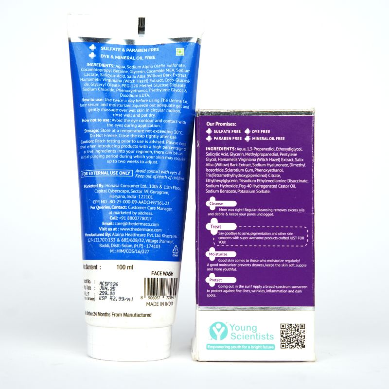 Salicylic acid ingredient for clogged pores blackheads and acne control